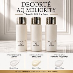 DECORTÉ AQ Meliority 3 Pc Travel Set Lotion Emulsion Face Wash 30mL Japan