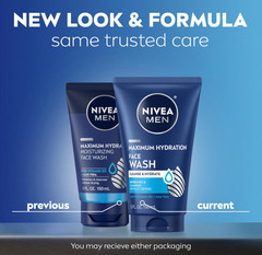 NIVEA MEN Maximum Hydration Face Wash with Provitamin B5 and Aloe Vera 5 Oz Tube