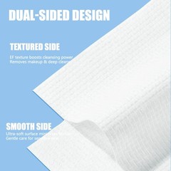 Disposable Face Towels 10&Prime;×12&Prime; Makeup Remover and 50 Count (Pack of 2), White