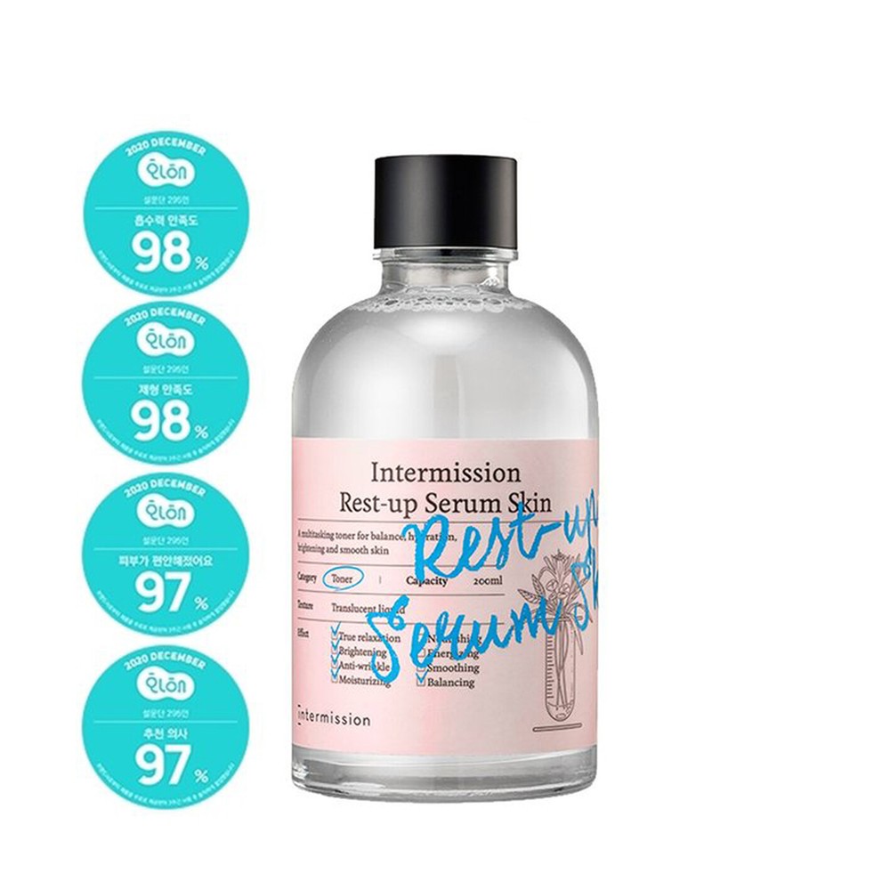 INTERMISSION Rest Up Serum Skin 6.76oz/200ml Toner + Serum Effect With One Serum