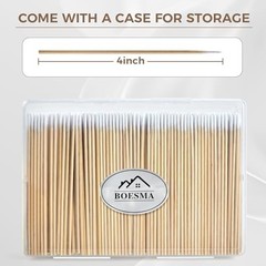 400Pcs Pointed Cotton Swabs in Storage Box – Precision Microblading 400PCS