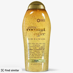 OGX Smoothing + Coconut Coffee Scrub & Wash Sulfate-Free Body Scrub 19.5 fl oz