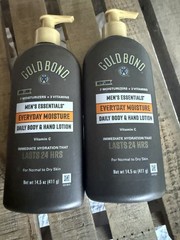 2-Gold Bond Men&rsquo;s Essentials Everyday Moisture Daily Body & Hand Lotion, 14.5 oz