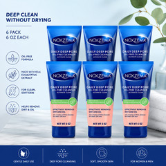 Noxzema Ultimate Clear Daily Deep Pore Oil-Free Cleanser 6 Oz 6 Pack Face Wash
