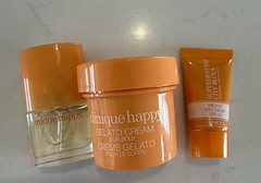 CLINIQUE Happy Lot of 3 Gelato Cream Perfume Sun Block Trial Sizes 1 oz. NEW