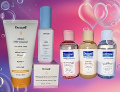 6pc DERMASIL Skincare Bundle ~Full Routine~ Jelly Cleanser, Toners, Serum, Cream