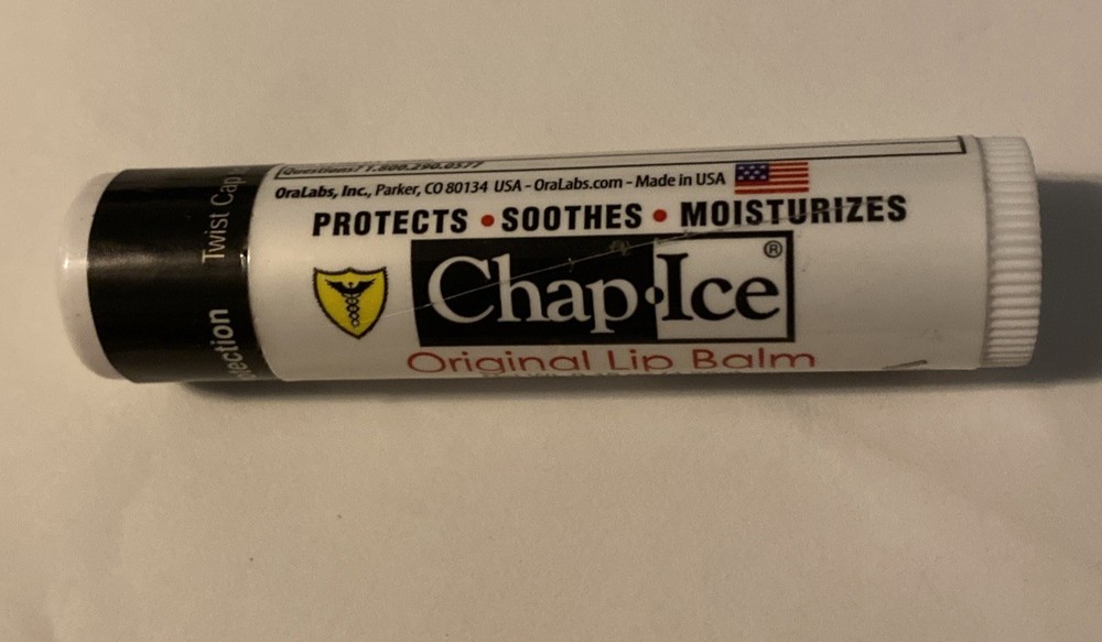 Chap.Ice Original Lip Balm 12 .15Oz Tubes Soothes/Protects/Moisturizes ORA LABS