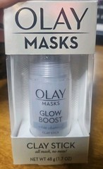 Olay Glow Boost Clay Mask Stick Kaolin Clay White Charcoal Radiant Skin 48g