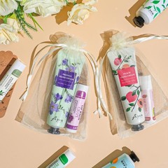 AZEN 8 Sets Bulk Gifts, Hand Cream and Lip Balm Bulk Set with Organza Bag Thank