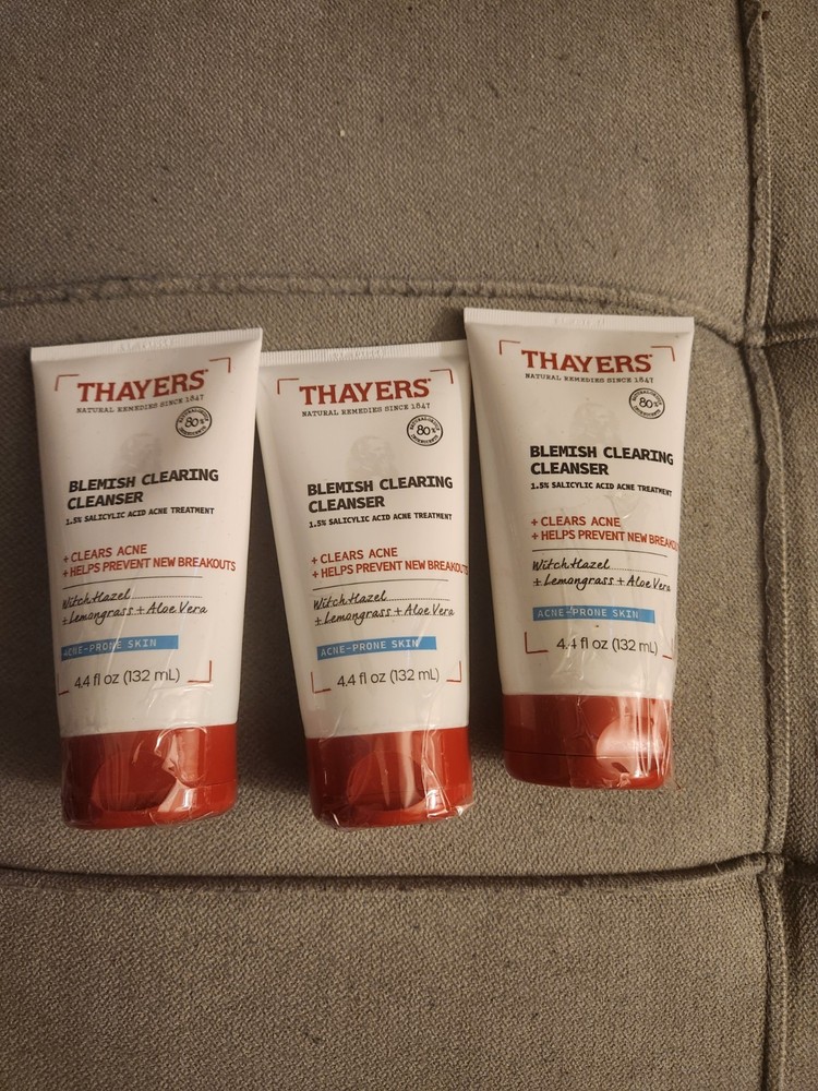 Thayers Blemish Clearing Cleanser with 1.5% Salicylic Acid Lot Of 3