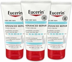 EUCERIN ADVANCED REPAIR HAND CREAM For VERY DRY SKIN 3pack 2.7each