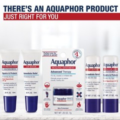 Aquaphor Lip Repair Ointment, Moisturizing 0.35 Fl Oz (Pack of 2), WHITE