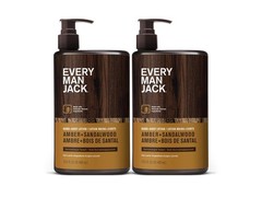 Every Man Jack Mens Amber + Sandalwood Hand & Body Lotion for All Skin Types – D