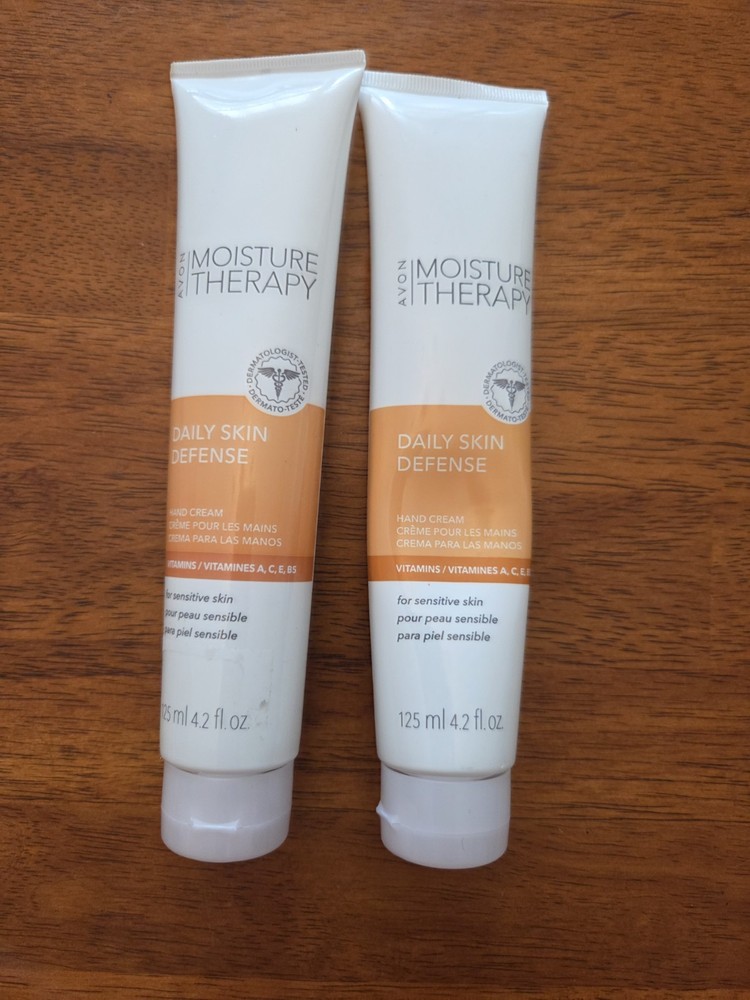 AVON Moisture Therapy Daily Skin Defense Hand Creams 4.2 fl.oz. Each-2 Pack NEW!