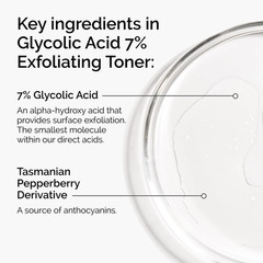 Glycolic Acid 7% Exfoliating Toner Daily Brightening Smoothing Even Skin Tone