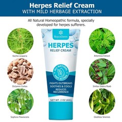 Herbal Herpes Cream – Non-Irritating, Fast Relief for Sensitive Skin – 2 oz