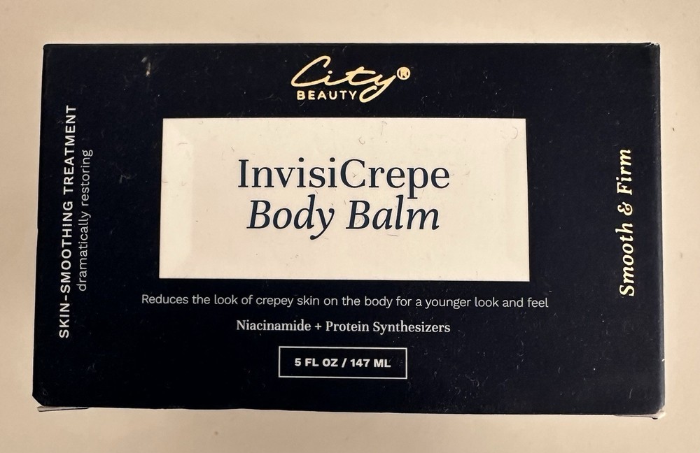 CITY BEAUTY INVISICREPE BODY BALM SKIN-SMOOTHING TREATMENT 5 Fl Oz NEW & SEALED!