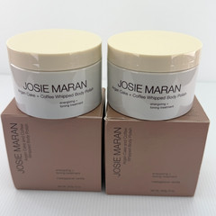 2 Josie Maran Argan Cake Coffee Whipped Body Polish 10 oz Madagascar Vanilla NEW