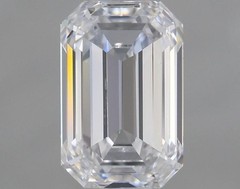 Certified Emerald Cut D Color 3 CT White Natural Lab grown Diamond Loose Gemston