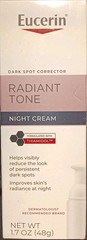 2 EUCERIN DARK SPOT CORRECTOR RADIANT TONE NIGHT CREAM WITH THIAMIDOL!! 1.7oz X2
