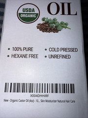 BodyJ4You Organic Castor Oil – 100% Pure Natural 4 Fl Oz (Pack of 1), Clear