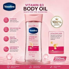 Vaseline Oil Rose Vitamin B3 Body Oil 200ml –Moisturizing Non-Greasy Skin care