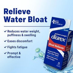Diurex Ultra Re-Energizing Water Pills – Relieves Water Bloat – 80 Count