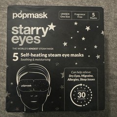 Popmask Starry Eyes 5 Self-Heating Steam Eye Masks Soothing Moisturizing 12/2028