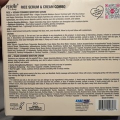New EPIELLE RICE + VEGAN CERAMIDE SERUM & CREAM COMBO MOISTURIZING BARRIER
