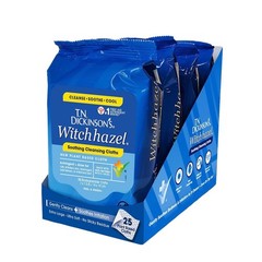 tDickinson&rsquo;s Witch Hazel Soothing MultiUse Cleansing Cloth, 4 Pack, 25 Cloths…