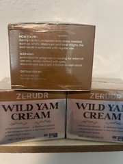 ZERUDR Wild Yam Cream Moisturizer Wellness Support, Bergamot Scent 3.38 oz