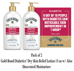 Gold Bond Diabetics&rsquo; Dry Skin Relief Lotion 13 oz w/ Aloe Unscented Moisturizer