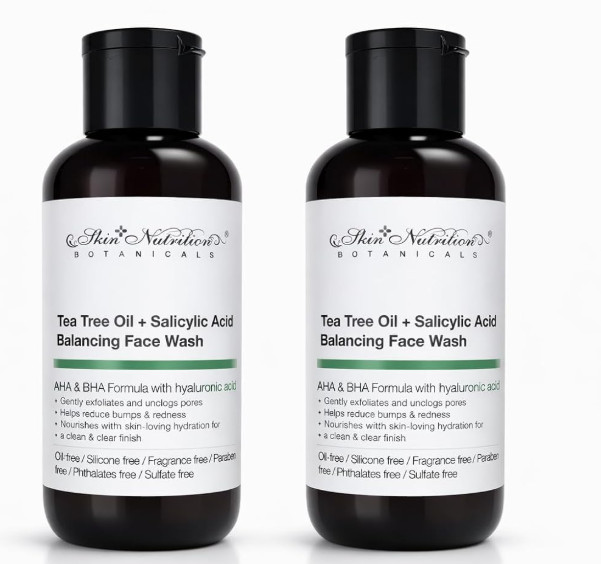 Skin Nutrition Botanicals Tea Tree Oil Salicylic Acid Balancing Face Wash 2 PacK