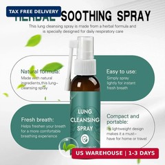 Herbal Lung Cleansing Spray Natural Lung Support & Detox Cleanse 50ml Free Ship