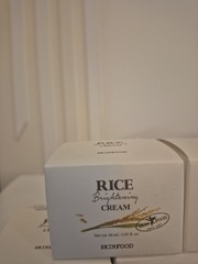 SKINFOOD Rice Brightening Cream, Korean Face Moisturizer with 48HR Fermented