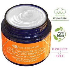 Korean Skin Care Snail Repair Cream – Korean Moisturizer Night Cream 97.5% Snail