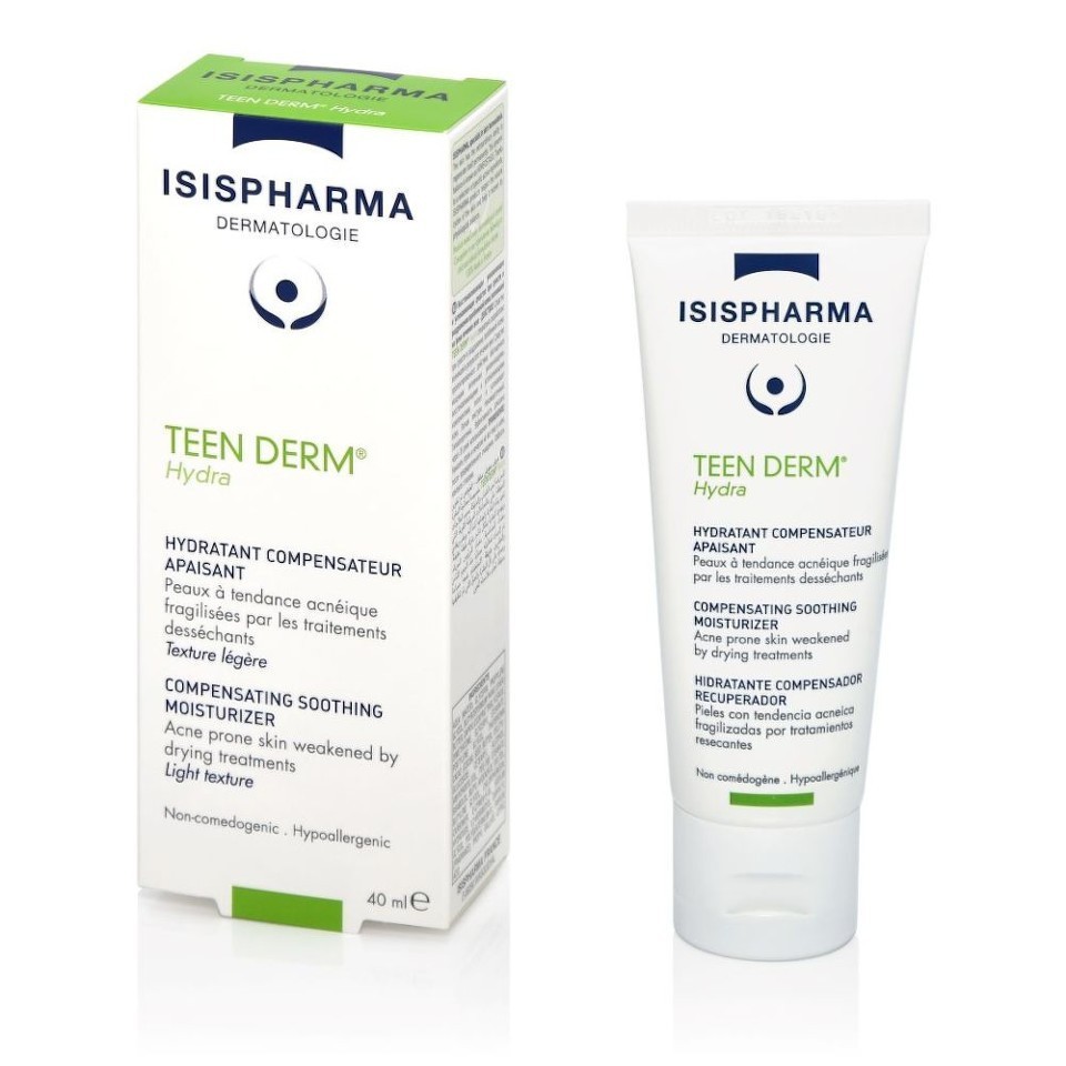 Isis Pharma Teen Derm Hydra Cream 40ml Acne Prone Skin Hydrating Care