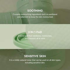 MIZON Pore Fresh Peeling Toner Pads with AHA BHA PHA, Tea Tree & Turmeric Extrac