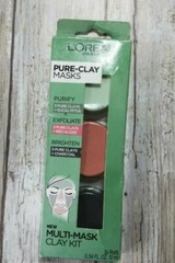 L&rsquo;OREAL PARIS Pure-Clay Masks Multi-Mask Clay Kit Purify Exfoliate Brighten