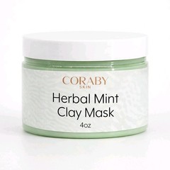 Coraby Skin Herbal Mint Clay Mask Hydrating Cleansing Paraben-Free 4oz