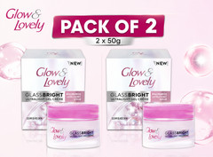 Glow & Lovely GlassBright Gel Cream 50g Pack of 2 Niacinamide Radiance