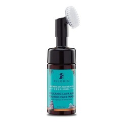 Pilgrim Volcanic Lava Ash Foaming Face Wash With Built Brush 120ml K269