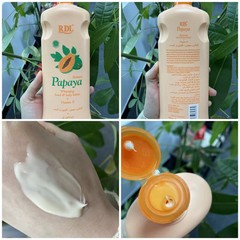 Papaya Body Lotion Natural Whitening Moisturizer Vitamin E, 600ml USA Stock