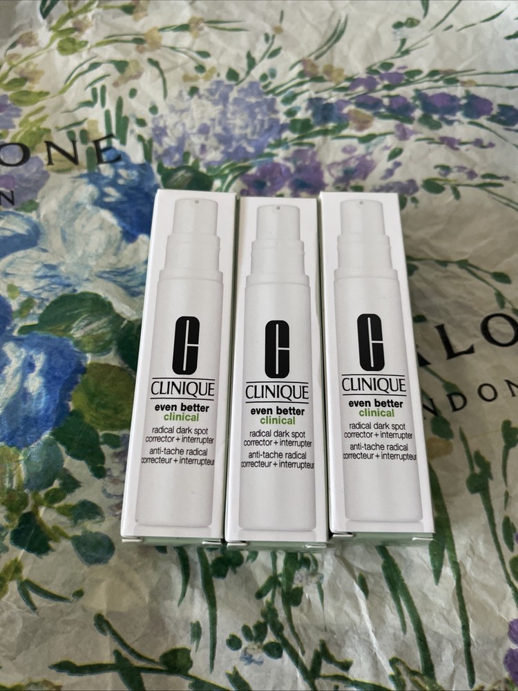 3X Clinique Even Better Radical Dark Spot Corrector Interrupter 0.34oz-10ml Each