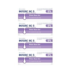 4x BENZAC AC 5% Gel 60g Benzoyl Peroxide Galderma Kill Acne Bacteria Pimple