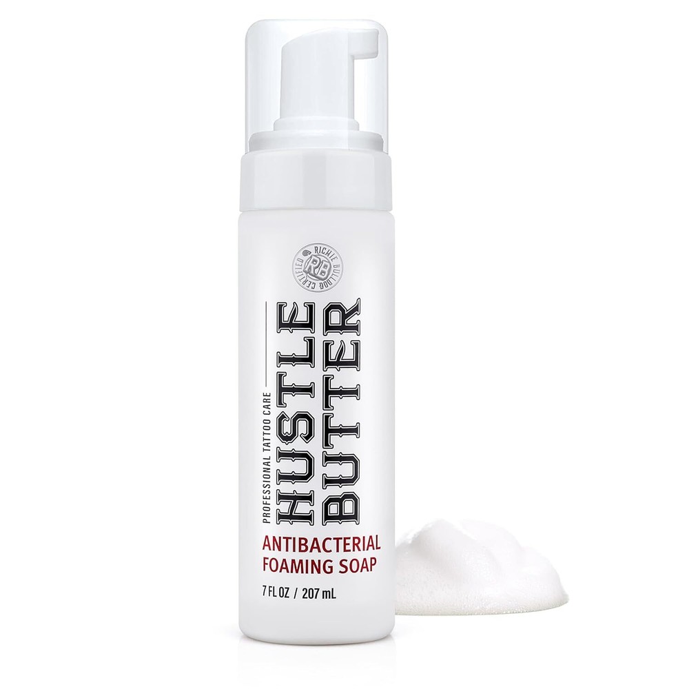 Hustle Bubbles Deluxe Foaming Tattoo Soap 7 Fl Oz Antimicrobial Skin Cleansing