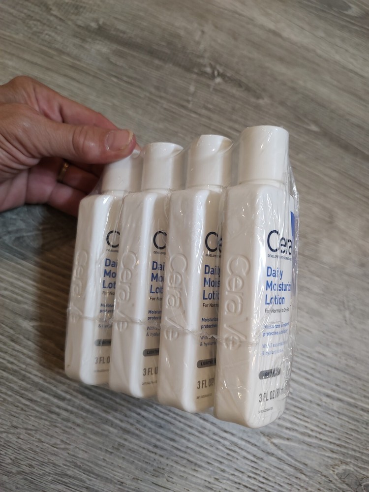 4 Pack CeraVe Moisturizing Lotion 3 oz. Each Daily Moisturizing FREE SHIPPING