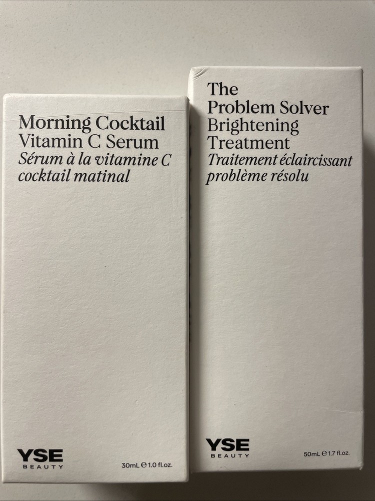 YSE Morning Cocktail Vitamin C Serum & Problem Solver Bright Treatment NIB $173