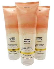 Bath & Body Works Amber Blush Ultimate Hydration Body Cream 8 oz x3
