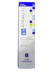 Andalou Naturals Deep Hydration Daily Shade +Blue Light Defense SPF30 Lotion EXP